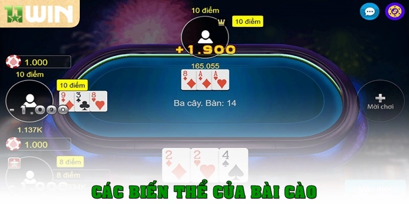 Các biến thể của bài cào